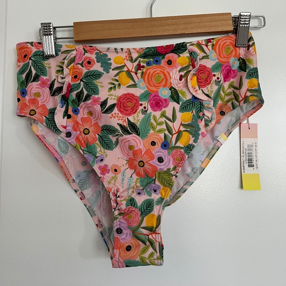 Rifle Paper Co x Summersalt high waist swim bottom